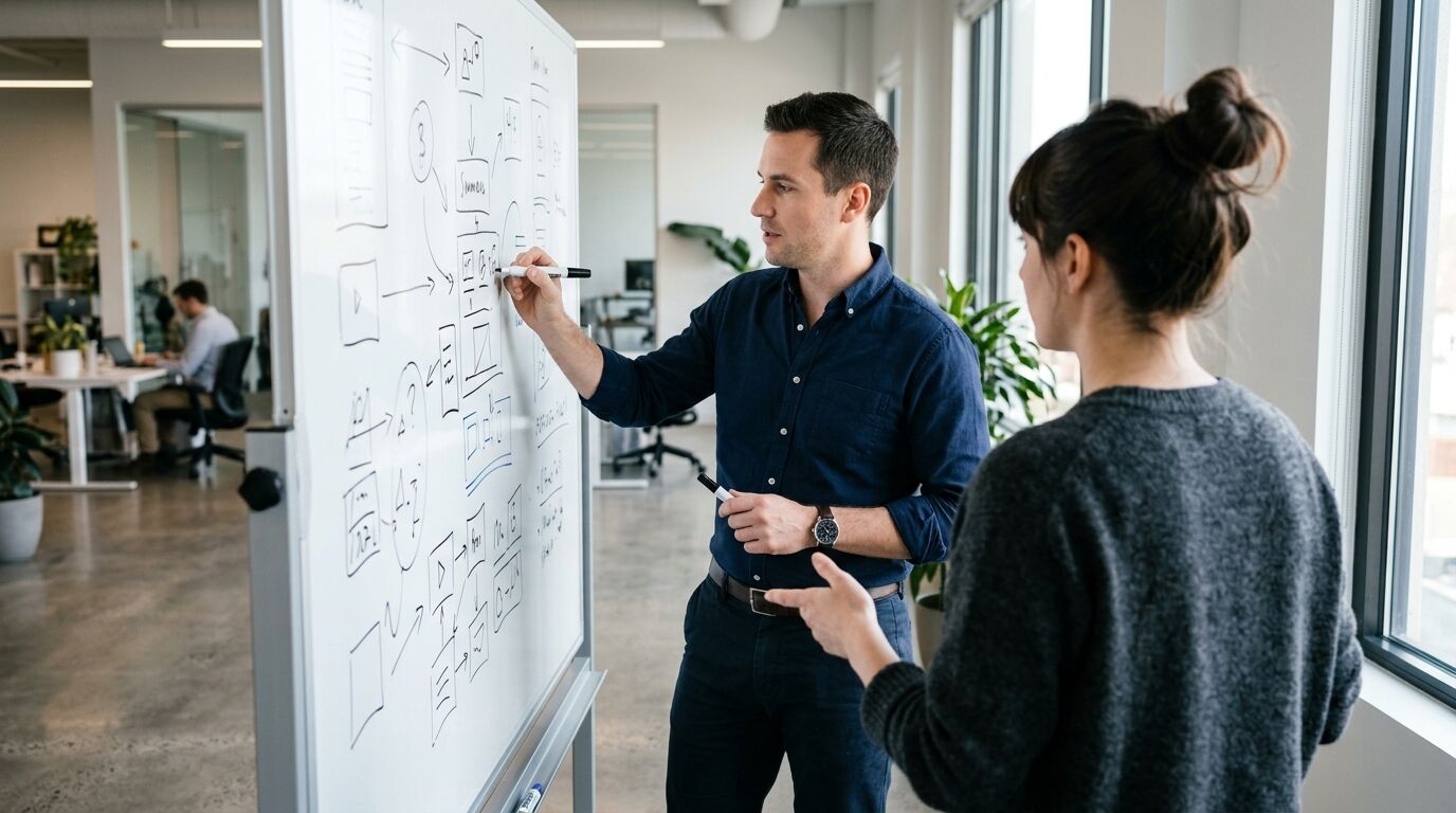 Medicare agent on a recorded call with plan notes and a calendar on screen, the daily work behind sales automation for medicare agents