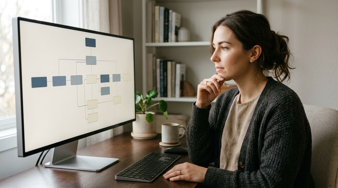 Solar sales rep reviewing a sales automation follow-up list before a set appointment